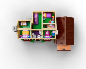 Lego Simpsons set 7106 maison vue haut